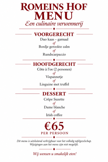Romeins Hof menu